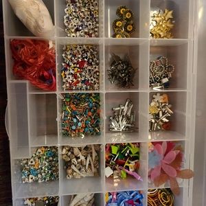 SALE Crafting Lot: supplies and 3 bins